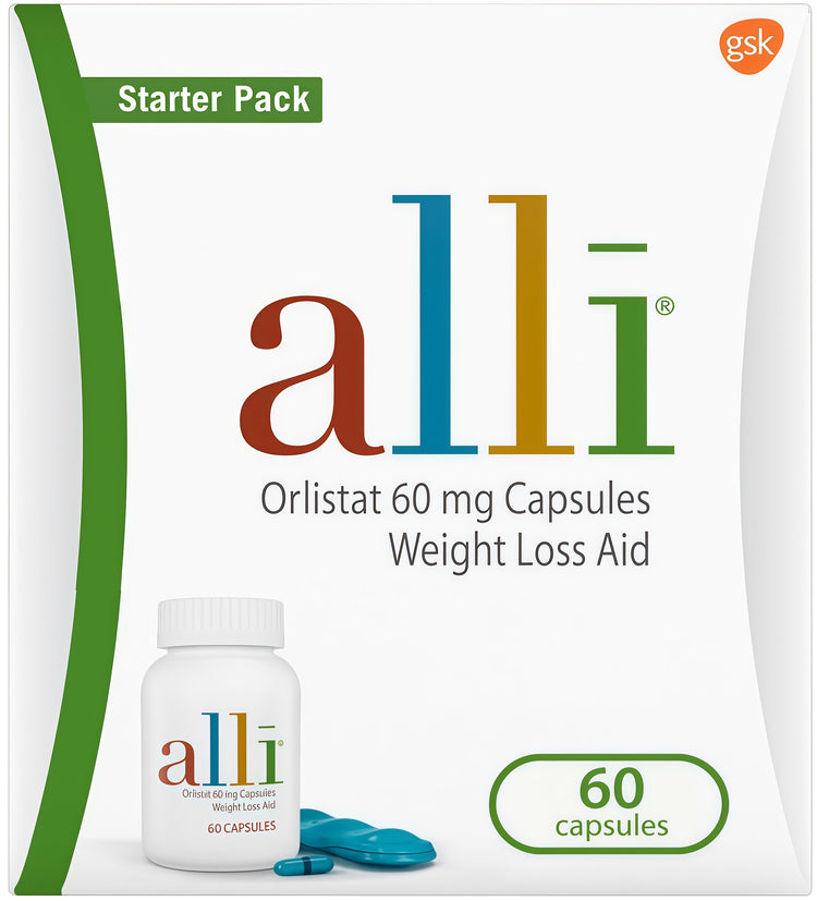 alli Weight Loss Diet Pills, Orlistat 60mg Capsules, Non Prescription WeightLoss Aid